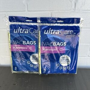 2 Packs Ultra Care VACUUM BAGS (6 Total)- Kenmore‎ C Canisters **BRAND NEW**